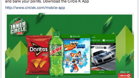 Circle K PepsiCo 'Dew Inner Circle' Facebook Update